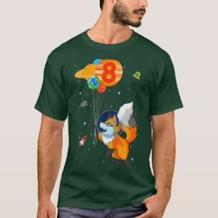 Camiseta Crianças Astronauta 8º Aniversário do Astronauta
