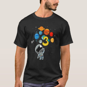 Camiseta Crianças Astronauta do Espaço Galáxico do Planeta 