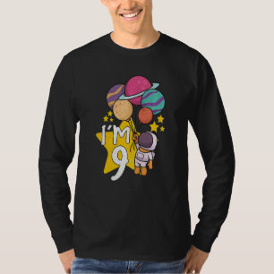 Camiseta Crianças Astronautas Astronomia Sistema Solar Espa