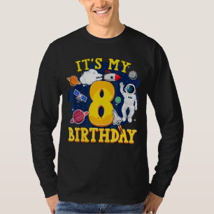 Camiseta Crianças Astronautas de 8 anos Astronauta Exterior