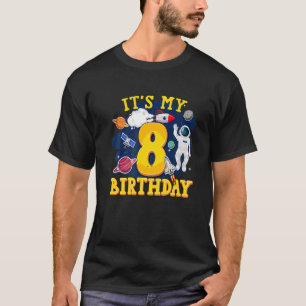 Camiseta Crianças Astronautas de 8 anos Astronauta Exterior
