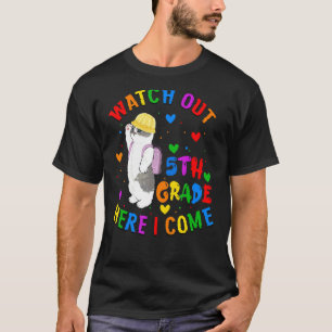Camiseta Crianças Atenção 5ª Série Aqui Vou Eu Gatinho Fofo