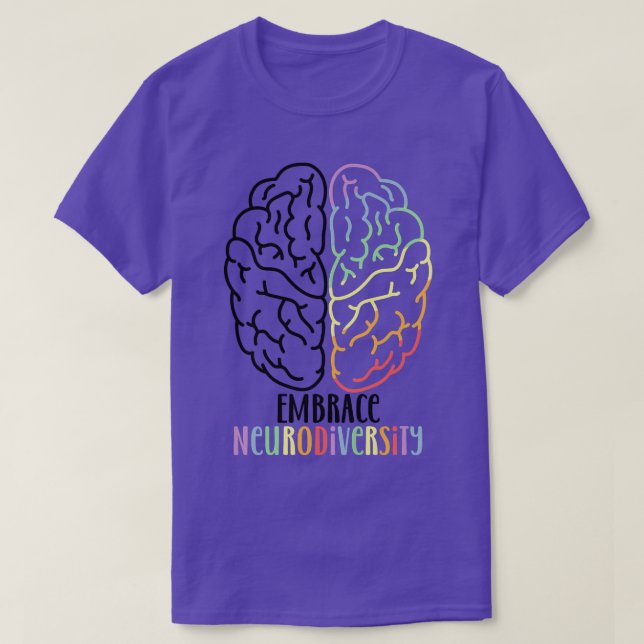 Camiseta Crianças Autismo ASD Neurodiversidade Tea Embraço  (Frente do Design)