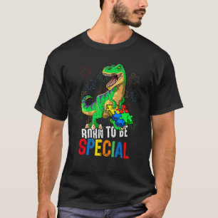 Camiseta Crianças Autismo Sensibilização Dino Autism Toddle