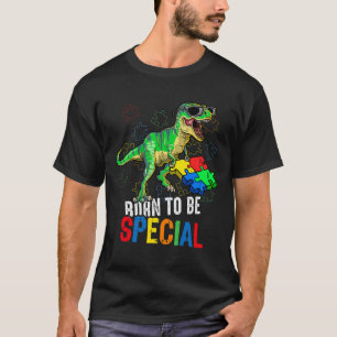 Camiseta Crianças Autismo Sensibilização Dino Autista Toddl