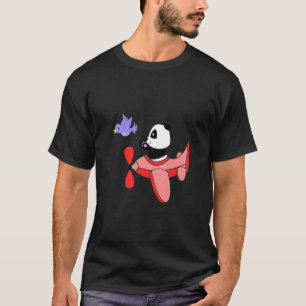 Camiseta Crianças Aviões Cujos Aviões Voam Animais Panda Cr