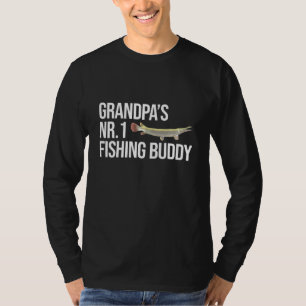 Camiseta Crianças Avô pescando jacaré de Buddy Alligator