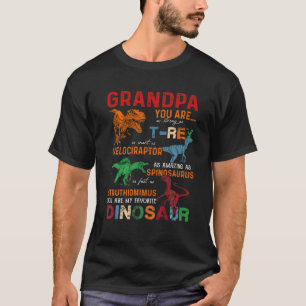Camiseta Crianças Avô, você é meu dinossauro favorito do pa