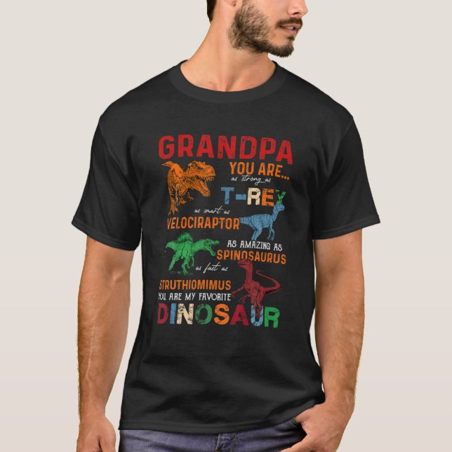 Camiseta Crianças Avô, você é meu dinossauro favorito do pa (Frente)