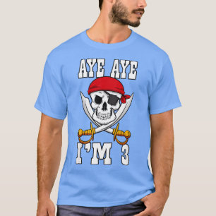 Camiseta Crianças Aye Im 3 Pirata, Testemunha aniversário d
