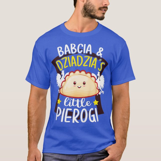 Camiseta Crianças Babcia Dzidzias Little Pierogi Bebê Batat (Frente)