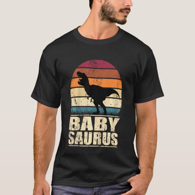 Camiseta Crianças Babysaurus Dinosaur Baby Dino Birt Rex Di (Frente)