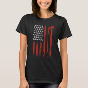 Camiseta Crianças Bandeiras Americanas Golfe 4º De Julho Ho