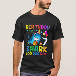 Camiseta Crianças Bebê Tubarão Cute Aniversário Garoto