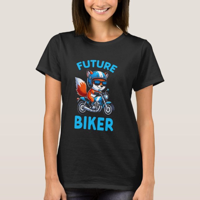 Camiseta Crianças Biker Motocicletas Riram Fox Boys (Frente)