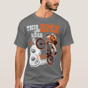 Camiseta Crianças BMX Aniversário 8 º Biker Dirt 8 Anos B