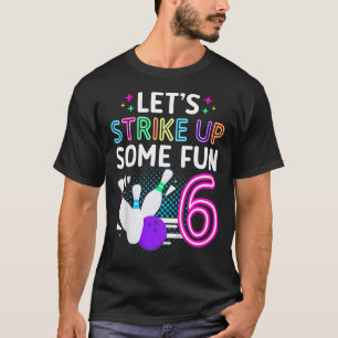 Camiseta Crianças, Boliche Festa de aniversário, 6 anos, Bo
