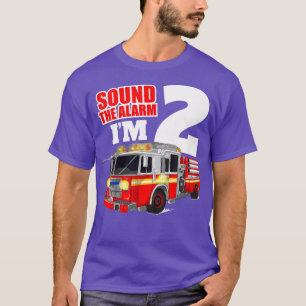 Camiseta Crianças Bombeiam segundo aniversário Garoto 2 Doi