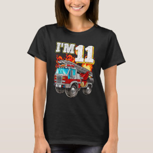 Camiseta Crianças Bombeiros 11 Aniversário Bombeiro 11 Y