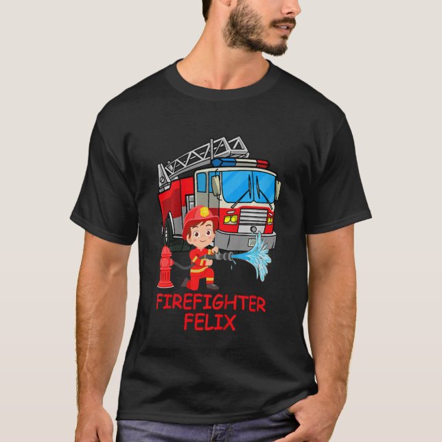 Camiseta Crianças Bombeiros Bombeiros Bombeiros Bombeiros B (Frente)