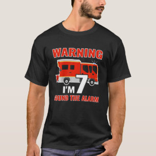 Camiseta Crianças Bombeiros com caminhão de bombeiros Eu so