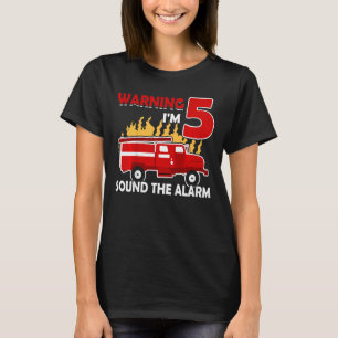 Camiseta Crianças Bombeiros com caminhão de bombeiros Eu so