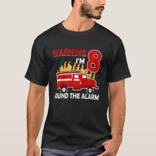 Camiseta Crianças Bombeiros com caminhão de bombeiros Eu so