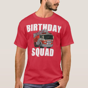 Camiseta Crianças Bombeiros de Aniversário de Bairro de Esq