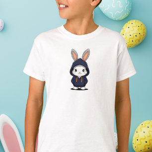 Camiseta Crianças bonitas de coelhinho de Páscoa