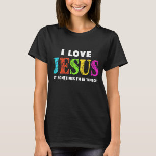 Camiseta Crianças Bonitas Eu Amo Jesus Cristo Cristão Faith