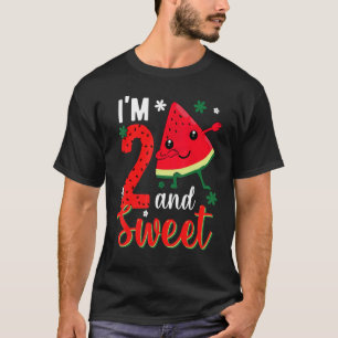 Camiseta Crianças Bonitas, tenho 2 anos, doce melancia.