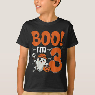 Camiseta Crianças Boo Eu tenho 3 Halloween Spooky Pumpkin 3