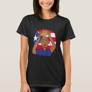 Camiseta Crianças Boricua Princesa Afro Hair Latina Heritag