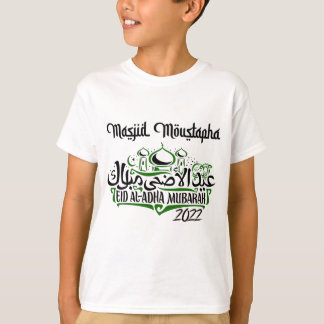 Camiseta Crianças brancas Masjid Moustapha EID Mubarak T-Sh