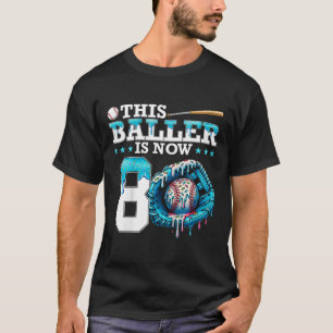 Camiseta Crianças Bysebyll Drip 8º Festa de Aniversário Fã