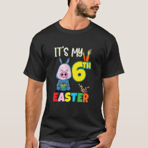 Camiseta Crianças Caça De Ovo De Páscoa 6 de Aniversário Ca