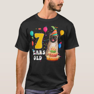 Camiseta Crianças Cachorro Cachorro Cachorro De 7 Anos De I