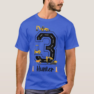 Camiseta Crianças - Caminhão de escavação de grua aniversár