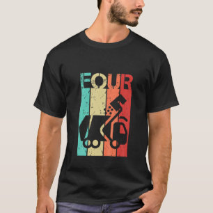 Camiseta Crianças: Caminhão de Lixo De 4 Anos Aniversário 4