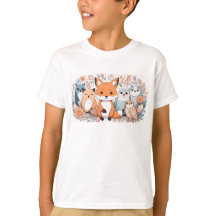 Crianças - Camisa-T - Animais da Floresta