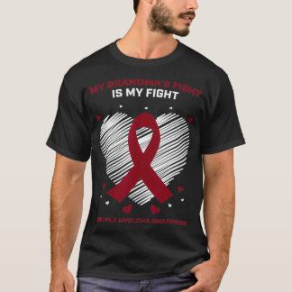 Camiseta Crianças Cancer Sanguíneo Apoio Vovó Múltiplo Miel