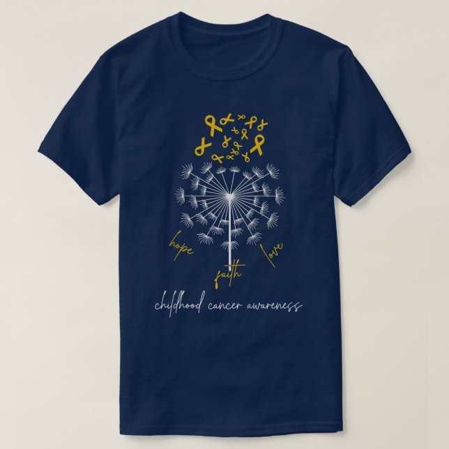 Camiseta Crianças Canceres de infância consciência fé esper (Frente do Design)
