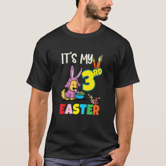Camiseta Crianças Cão-Páscoa-Cachorro-Cachorro-Caça-Caça-Ca (Frente)