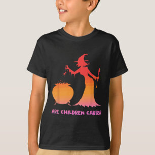 Camiseta Crianças Carboidratos Bruxas Cauldron Halloween De