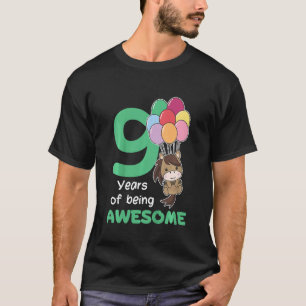 Camiseta Crianças Cavalo 9º Aniversário Para Crianças Nove