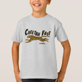 Camiseta Crianças Cheetah Rápido Esportivo Trendy Divertido