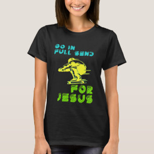 Camiseta Crianças Christian Faith Jesus Skateboard Enviar I