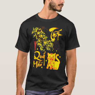 Camiseta Crianças Chuc Mung Nam Moi Tet Quy Mao 2023 Lucky