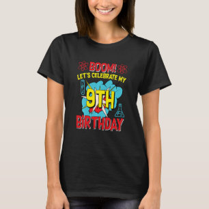 Camiseta Crianças Cientista Aniversário 9 Anos