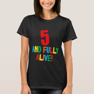 Camiseta Crianças Cinco E Crianças Completamente Vivas